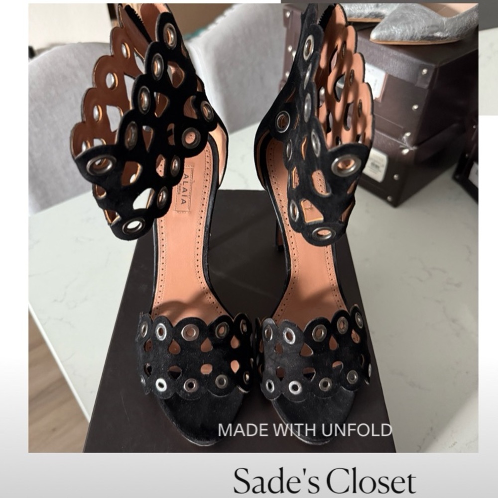 Alaia Black Cutout Heels